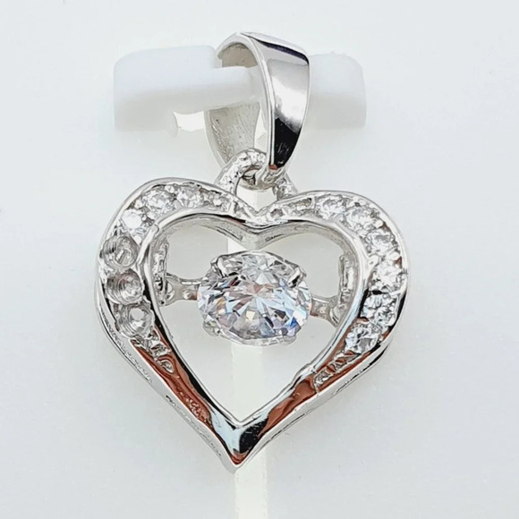 925 Sterling Silver Cubic Zircon Pendant for Women/Girls, US925P1133 - Picture 2 of 7